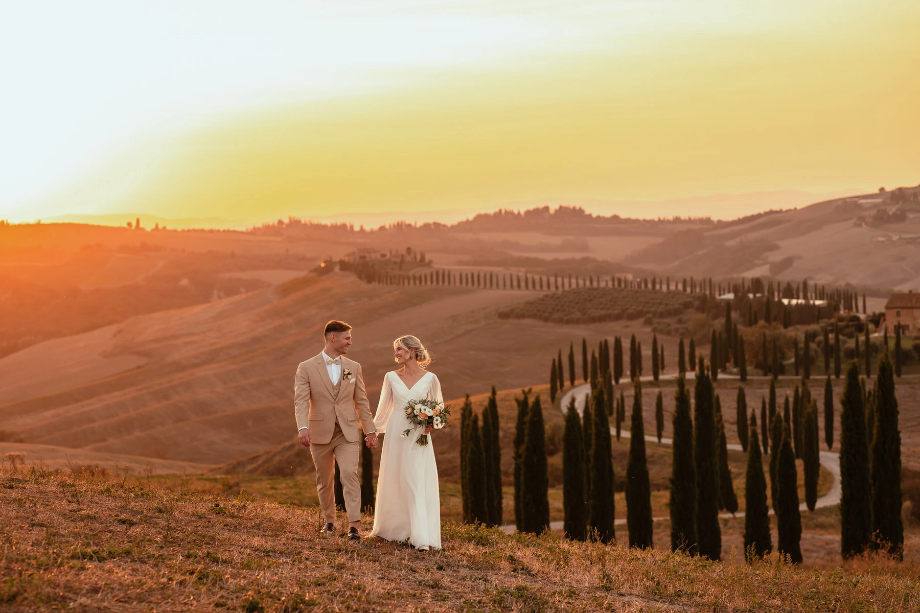 Tuscany Wedding Photographer | Andrea Corridori: Sanni and Ilari’s Romantic Val d’Orcia Wedding